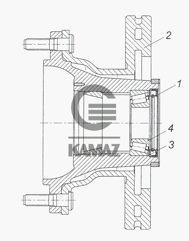 Задняя ступица камаз 4308 схема