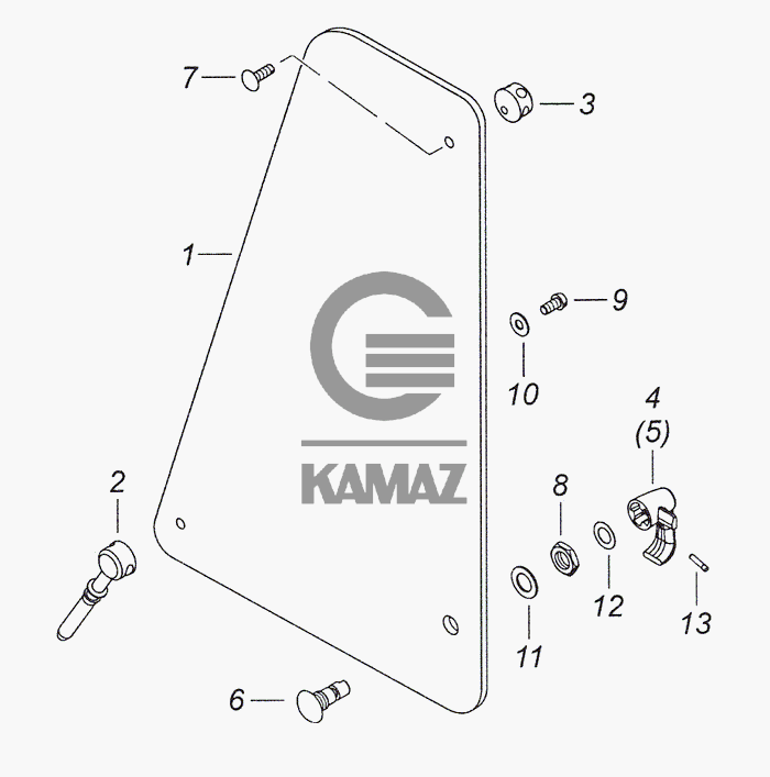 Как снять задние стекла камаз 5320-6103051-01 Стекло форточки двери для автомобиля КАМАЗ 4308 (2008), 14 дет.