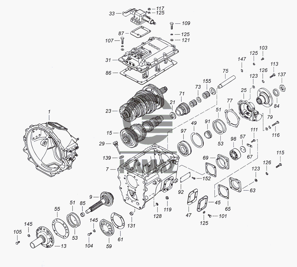 Схема кпп камаз 4308