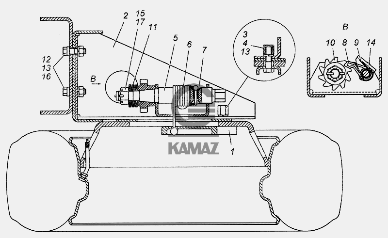 Задняя ступица камаз 4308 схема