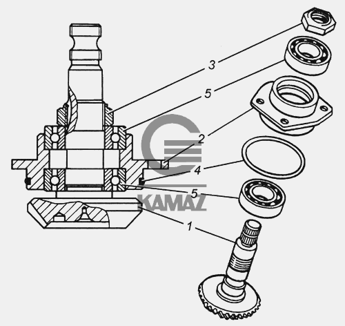 Ведущая шестерня редуктора камаз