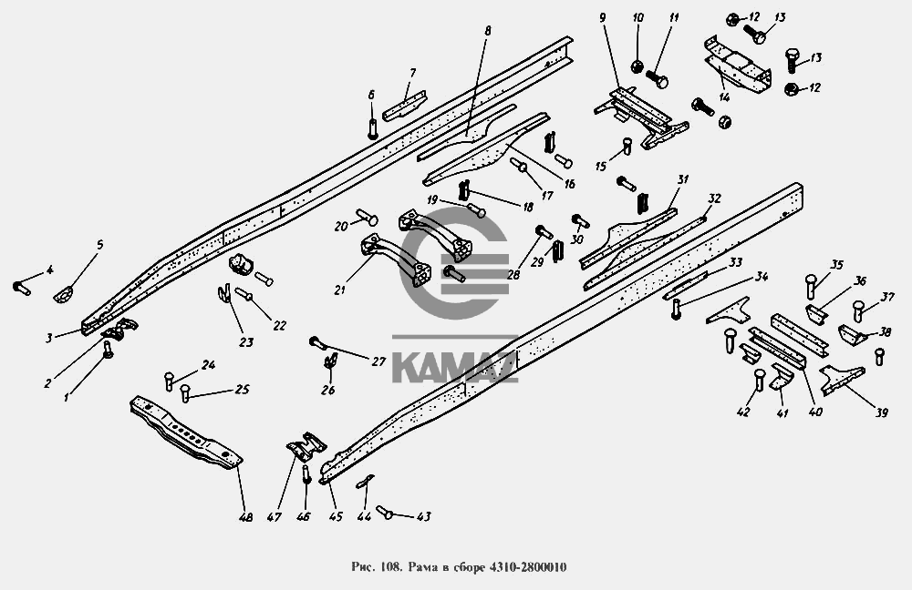 Раскос поперечины камаз