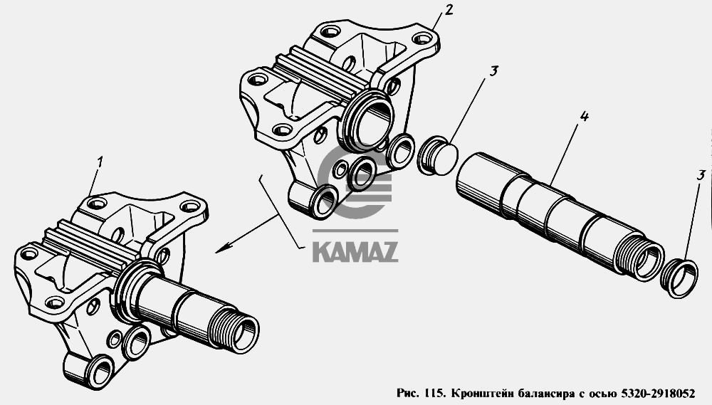 Схема сборки балансира камаз