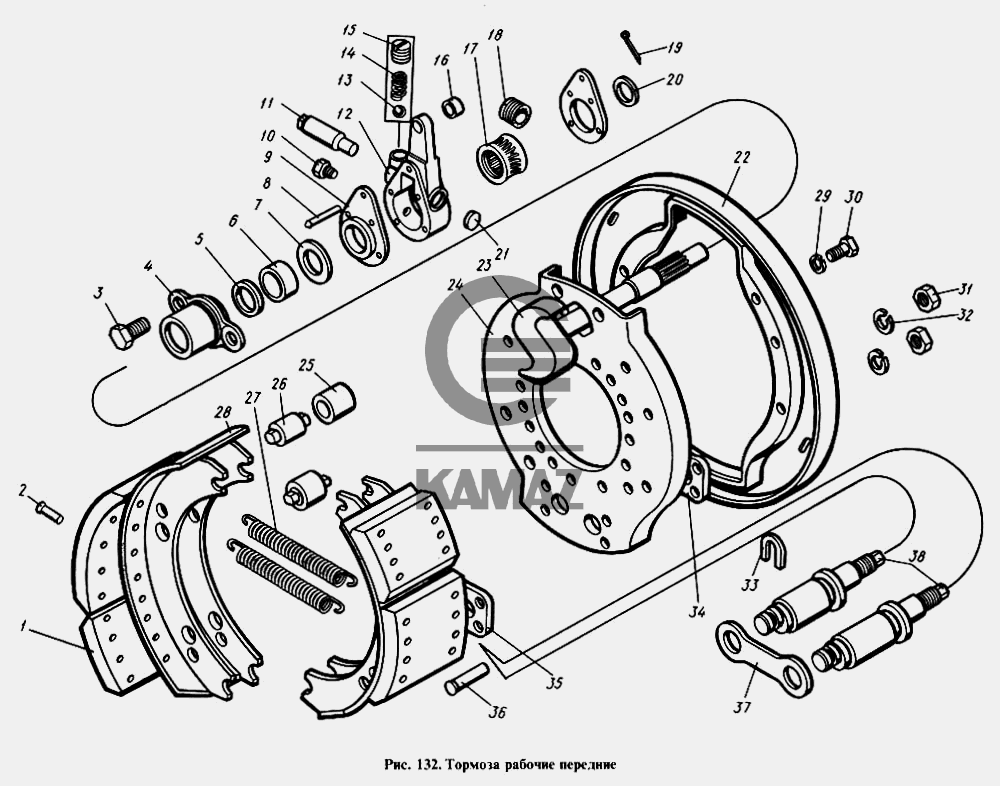 Тормоза на камазе устройство