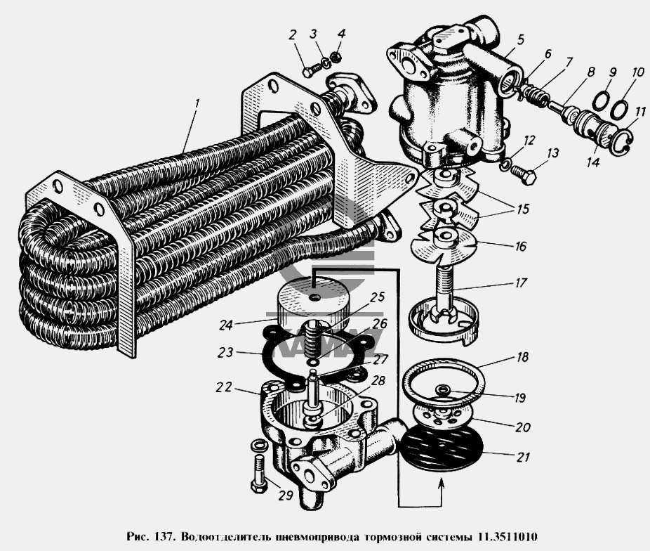 Влагоотделитель камаз схема