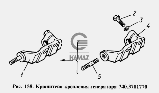 Кронштейн крепления генератора камаз