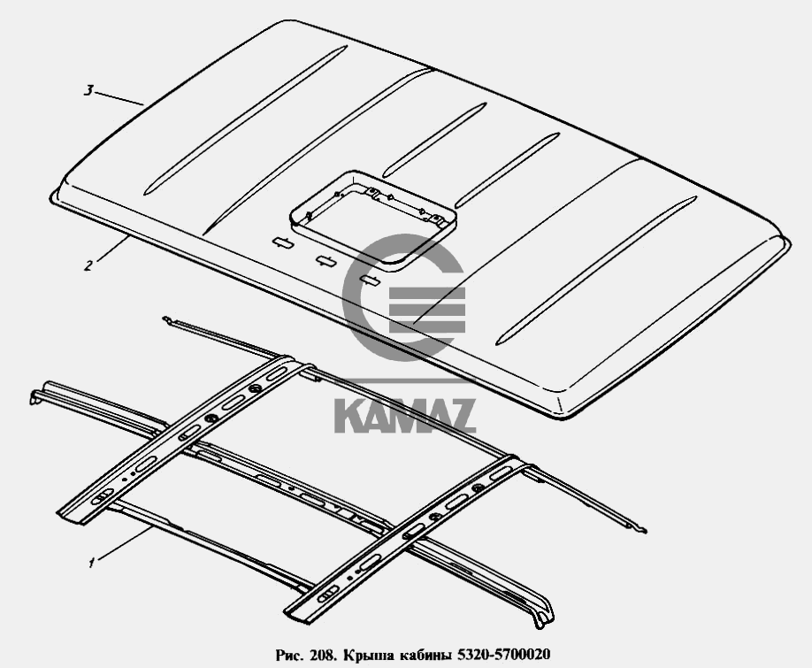Крыша кабины камаз
