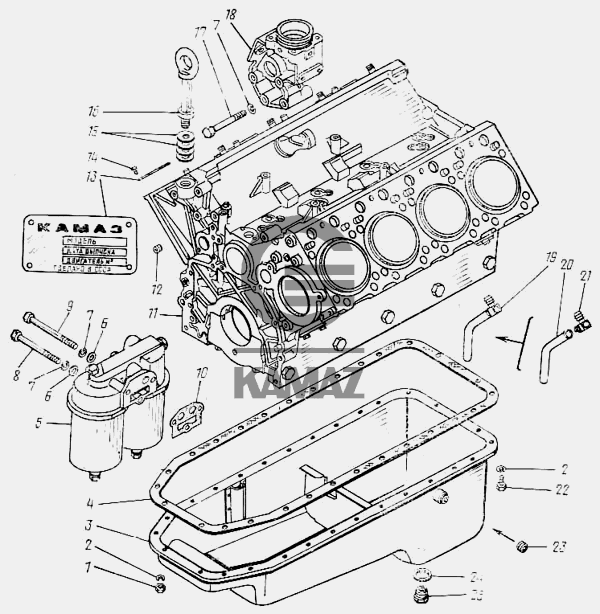 Картер масляный камаз
