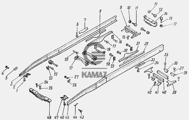 Раскос поперечины камаз