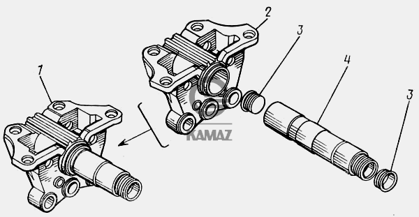 Схема сборки балансира камаз