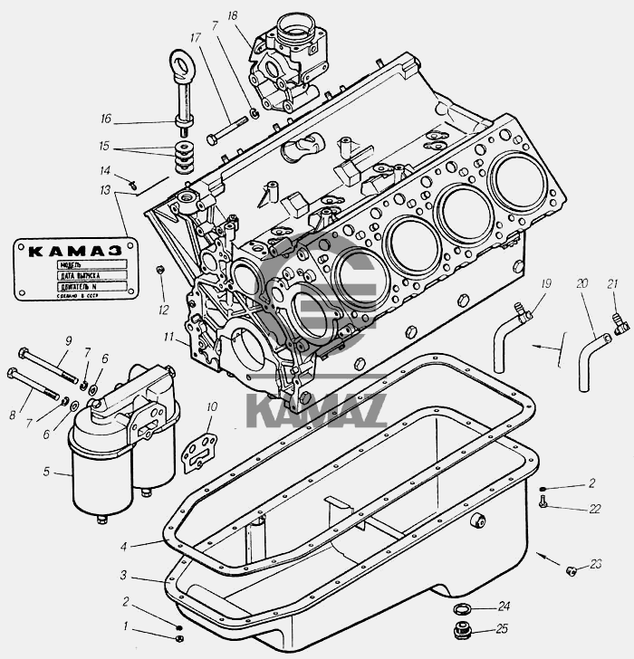 Картер масляный камаз
