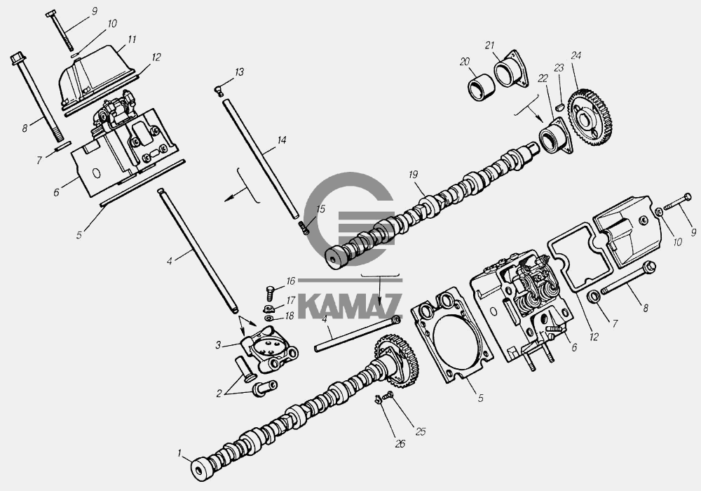 Газораспределительный механизм камаз