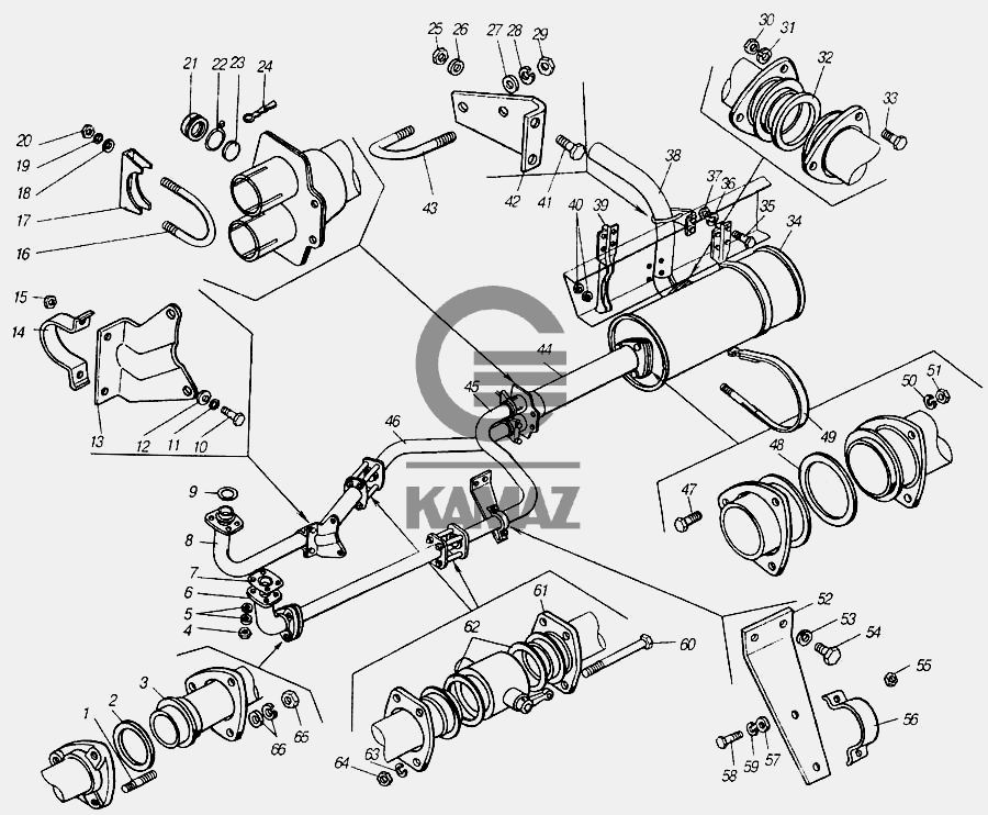 Колено камаз выхлоп