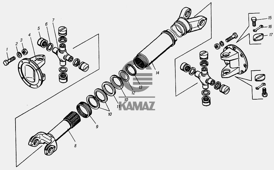 Кардан камаз схема