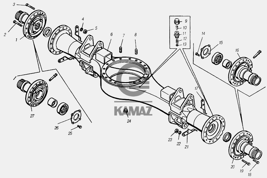 Схема чулка камаз 65115