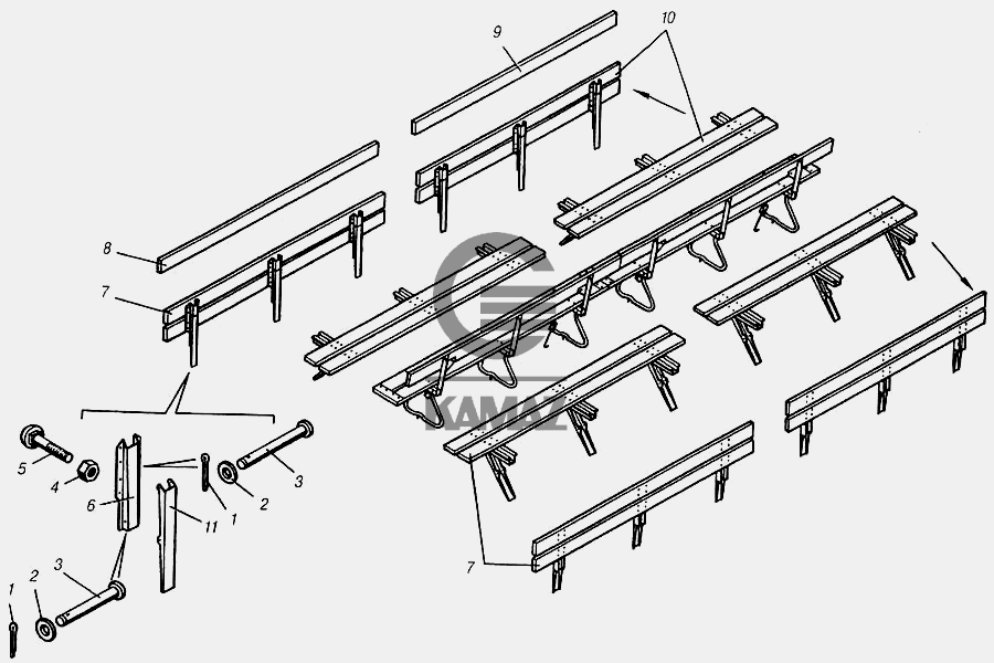 Скамейка камаз
