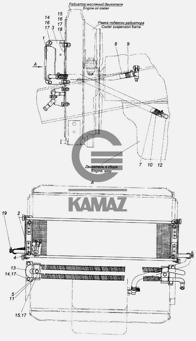 Камаз 43118 как снять радиатор