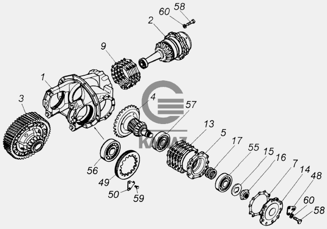 Колесная передача камаз