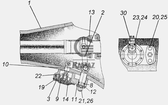 Крепление кпп камаз 43118