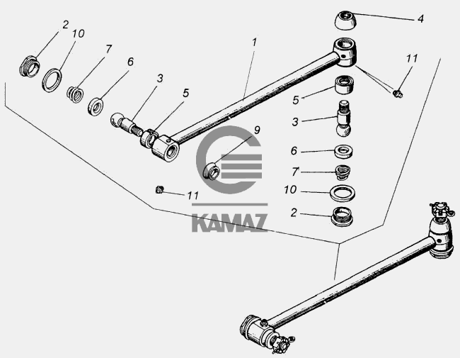 Тяга сошки камаз 43118