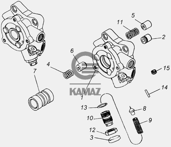 Насос гур камаз схема