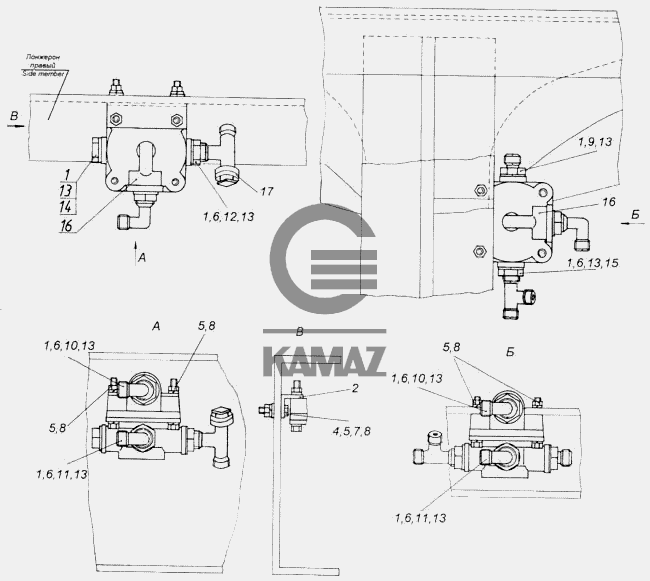 Ускорительный клапан камаз схема подключения