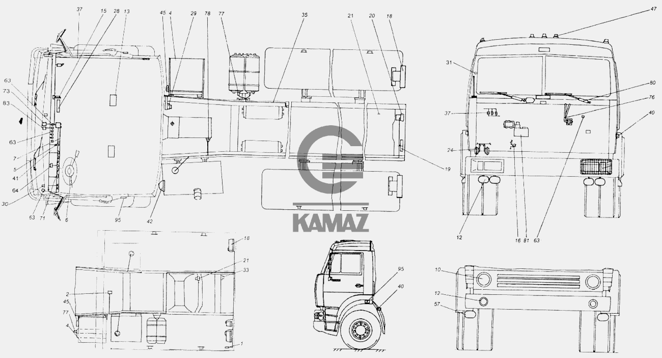 Схема предохранителей камаз 43114