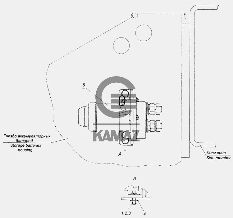 Схема выключателя массы камаз евро 5