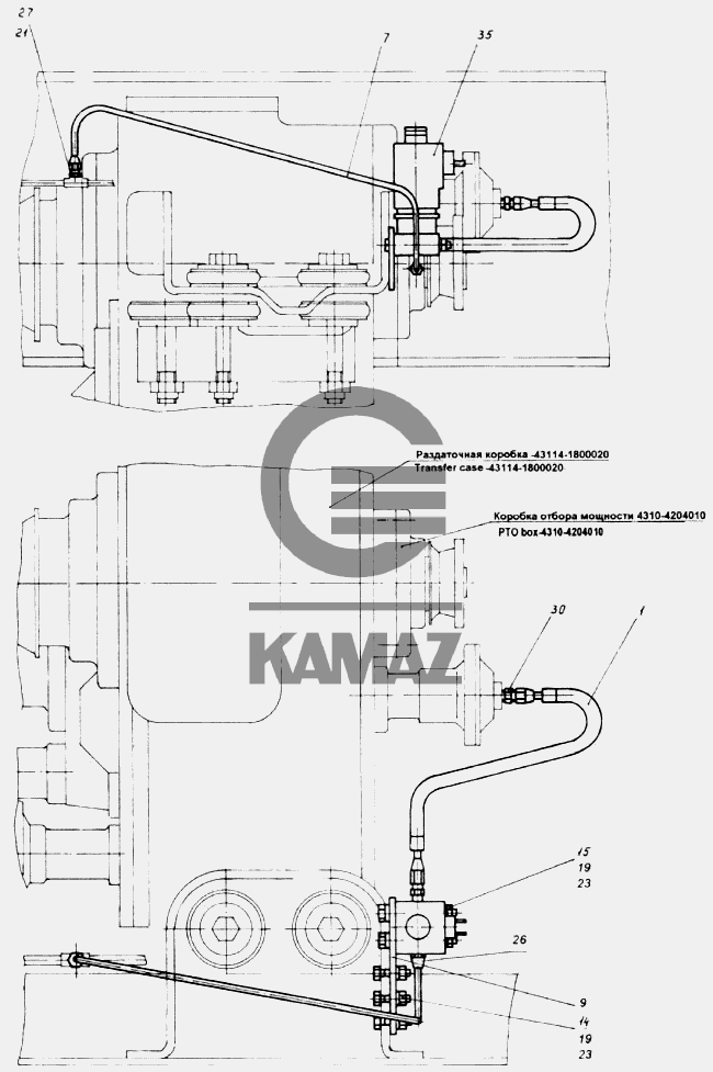 Установка ком на камаз