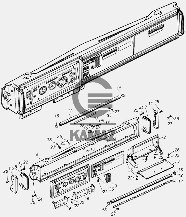 Панель приборов камаз 43114