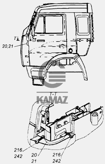 Панель передка камаз