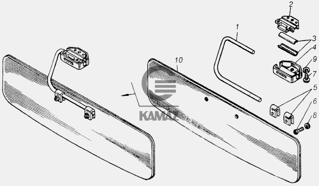 Козырек противосолнечный камаз