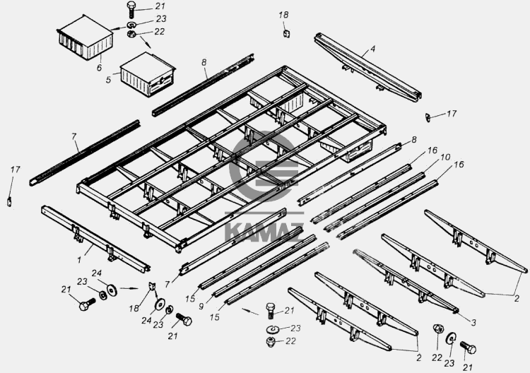 Основание платформы камаз