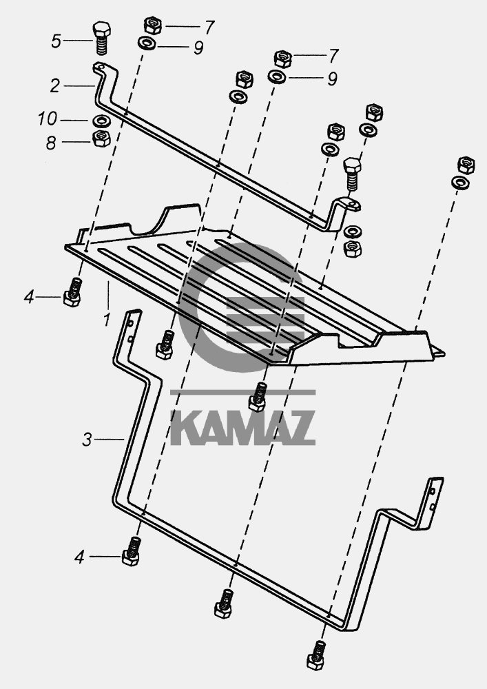 Камаз 43118 как снять радиатор 4310-1301005 Установка кожуха радиатора для автомобиля КАМАЗ 43261 (Евро-1, 2), 