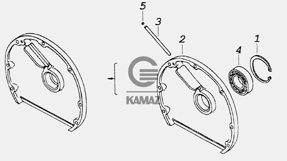 Подшипник гидромуфты камаз 740