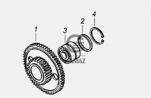 Шестерня привода тнвд камаз 740 схема