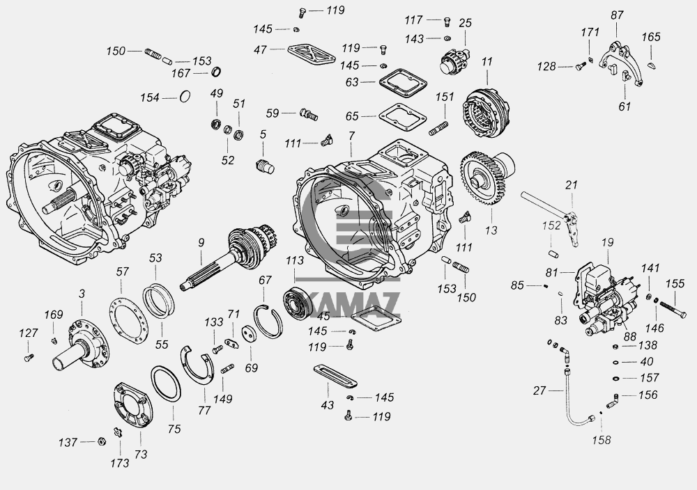 Делитель передач камаз