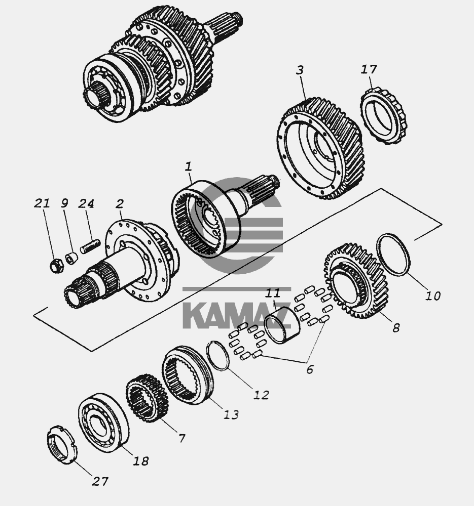 Дифференциал раздаточной коробки камаз