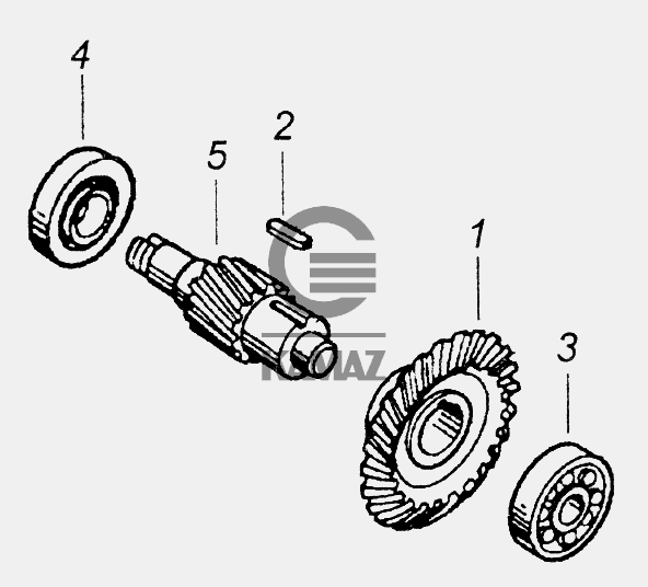 Шестерня ведомая коническая камаз