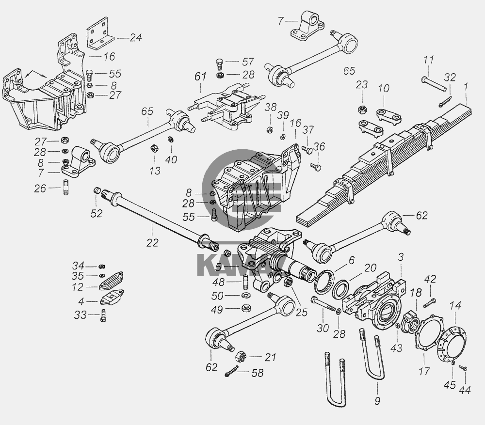 Балансир камаз 6522 схема