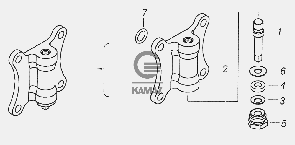 Кран накачки шин камаз