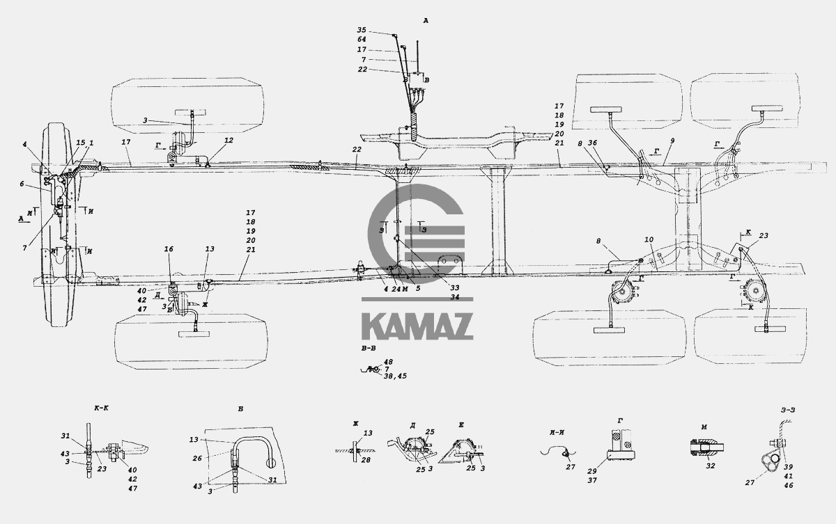 Система подкачки камаз 43118 схема