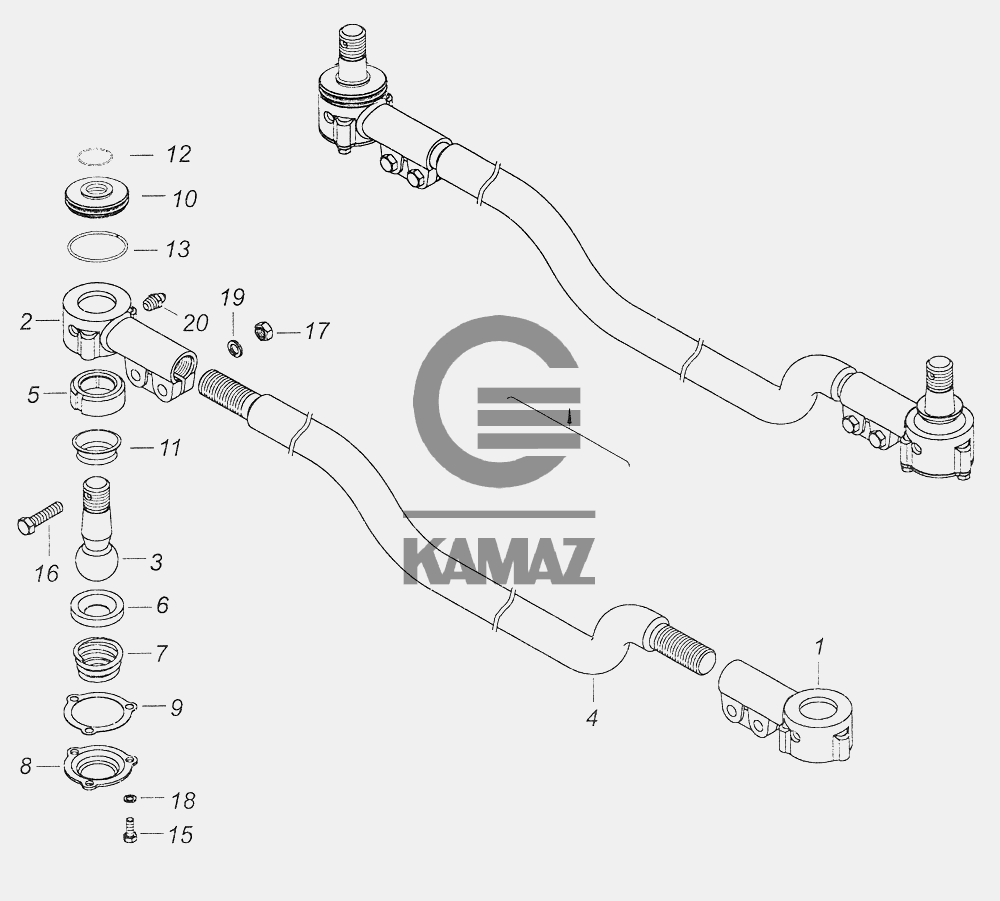 Тяга рулевой трапеции камаз