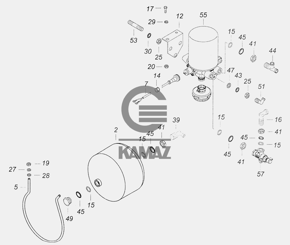 Осушитель камаз схема