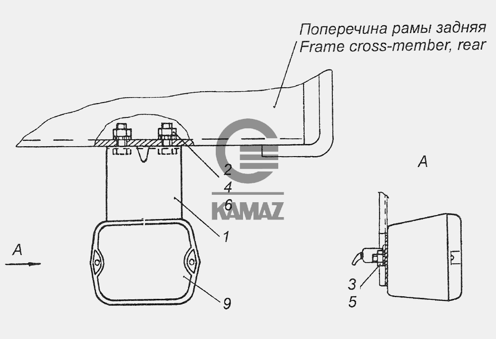 Не горит задний ход камаз 65115