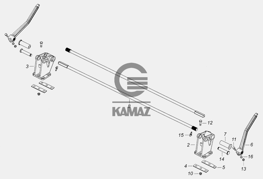 Переднее крепление кабины камаз