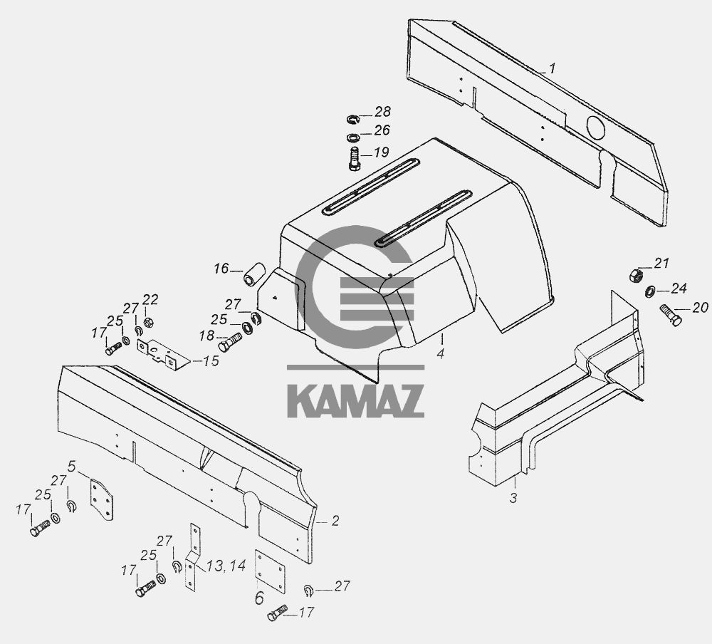 Экран шумоизоляционный камаз