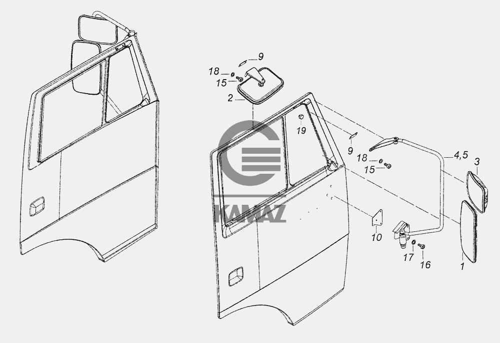 Дверная карта камаз 6520