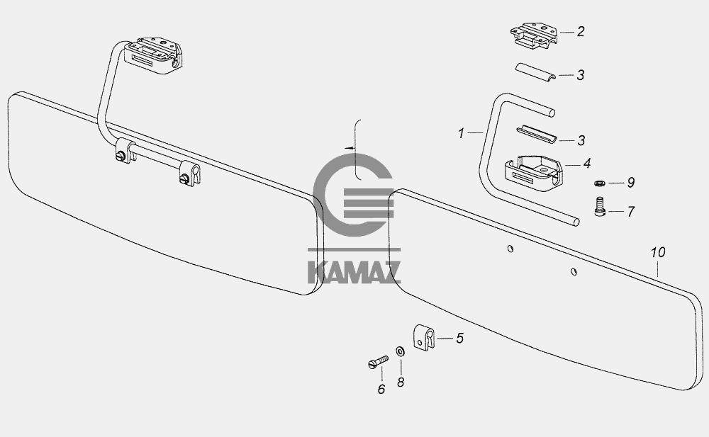 Козырек на камаз евро