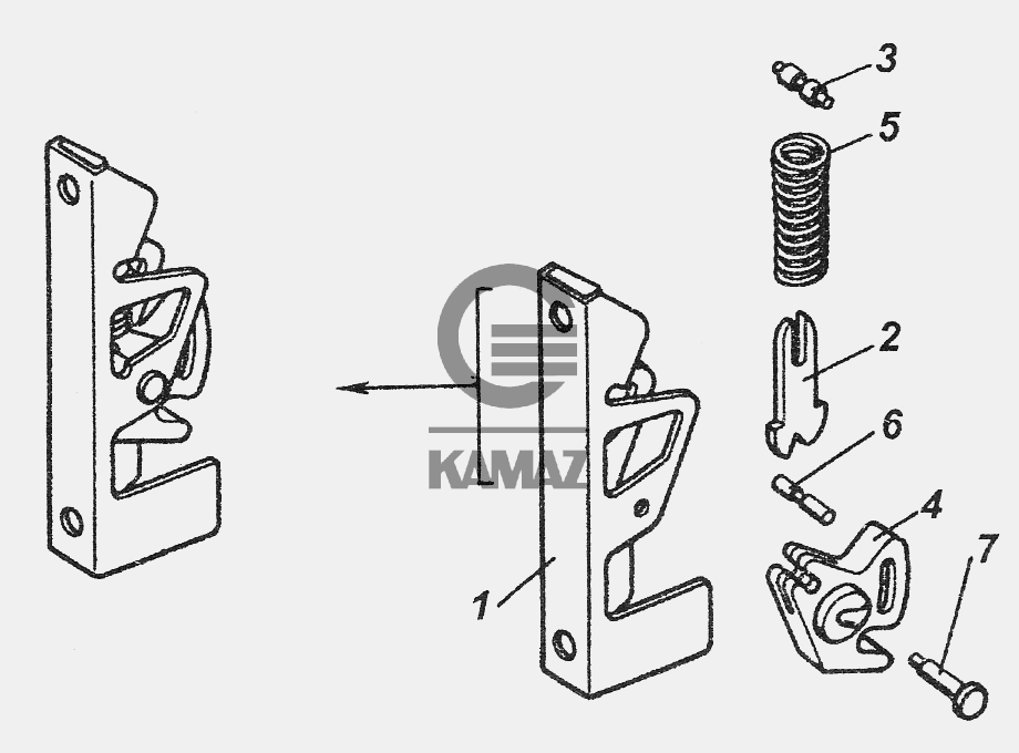 Замок облицовки камаз